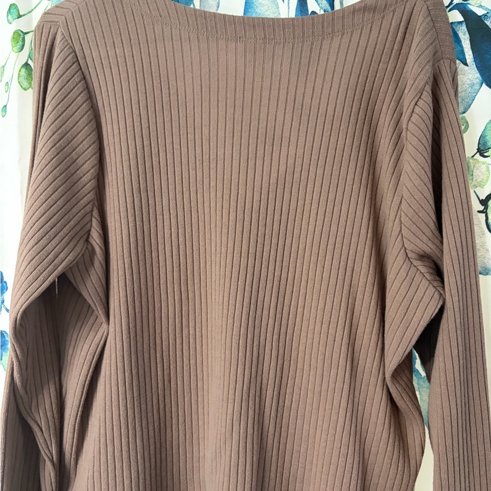 Mauve Ribbed Cardigan - Picture 3 of 4
